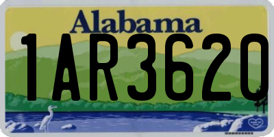 AL license plate 1AR3620