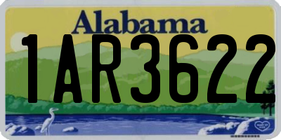 AL license plate 1AR3622