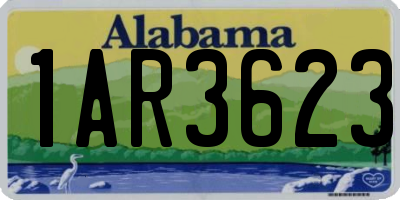 AL license plate 1AR3623