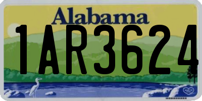 AL license plate 1AR3624