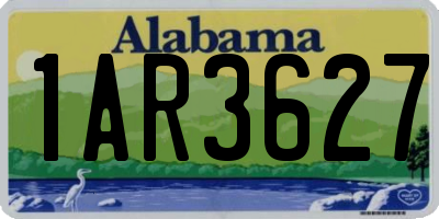 AL license plate 1AR3627
