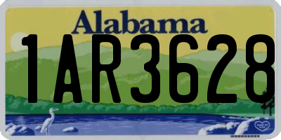 AL license plate 1AR3628