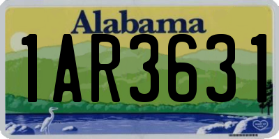 AL license plate 1AR3631