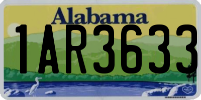 AL license plate 1AR3633