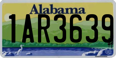 AL license plate 1AR3639