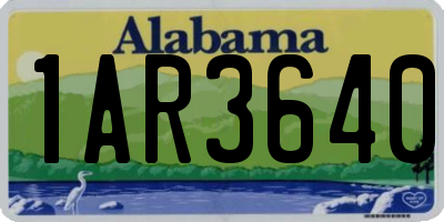 AL license plate 1AR3640