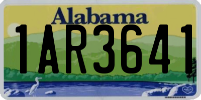 AL license plate 1AR3641