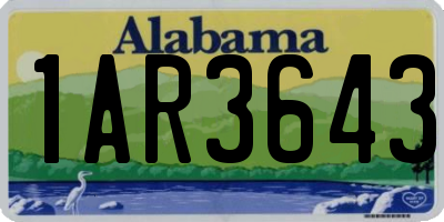 AL license plate 1AR3643