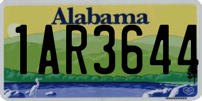 AL license plate 1AR3644