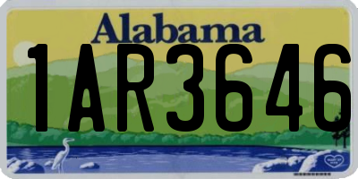 AL license plate 1AR3646