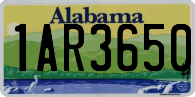 AL license plate 1AR3650