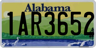 AL license plate 1AR3652