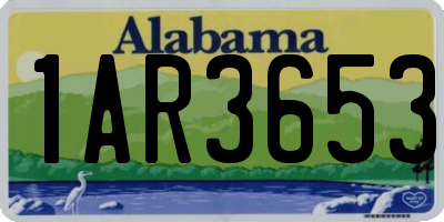 AL license plate 1AR3653