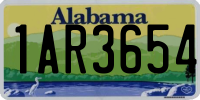 AL license plate 1AR3654