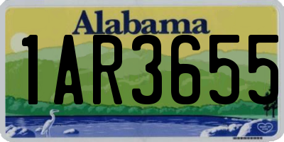 AL license plate 1AR3655