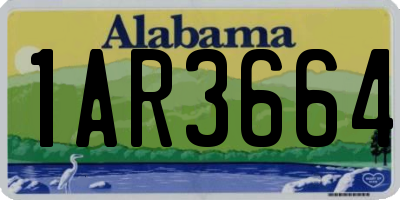 AL license plate 1AR3664