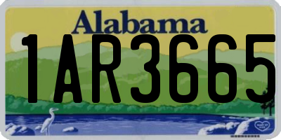 AL license plate 1AR3665