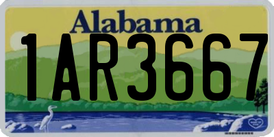 AL license plate 1AR3667