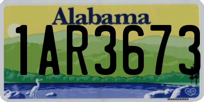 AL license plate 1AR3673