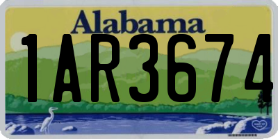 AL license plate 1AR3674
