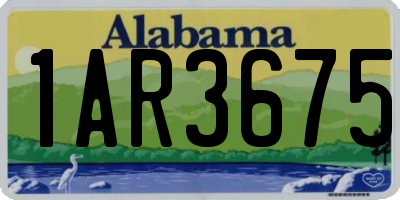 AL license plate 1AR3675