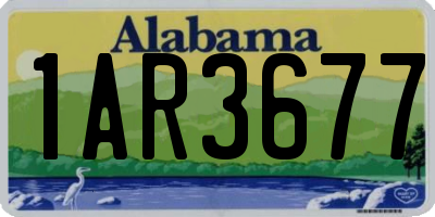 AL license plate 1AR3677