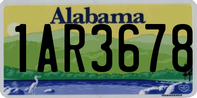 AL license plate 1AR3678