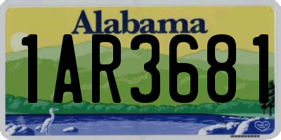 AL license plate 1AR3681