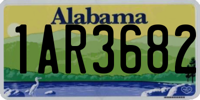 AL license plate 1AR3682