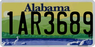 AL license plate 1AR3689