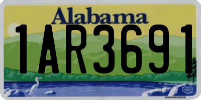 AL license plate 1AR3691
