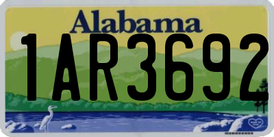 AL license plate 1AR3692
