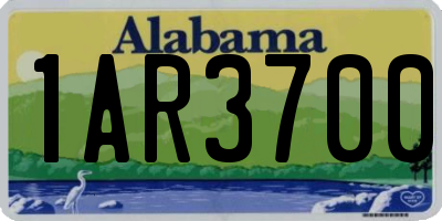 AL license plate 1AR3700
