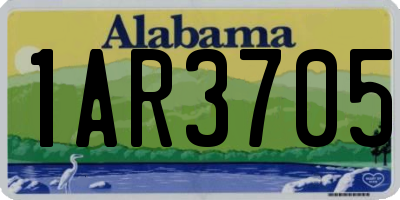 AL license plate 1AR3705