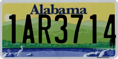AL license plate 1AR3714