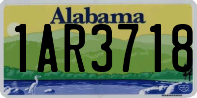 AL license plate 1AR3718