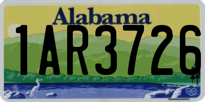 AL license plate 1AR3726