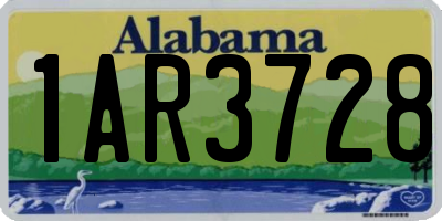 AL license plate 1AR3728