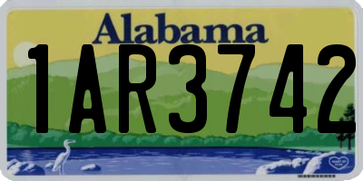 AL license plate 1AR3742
