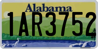 AL license plate 1AR3752