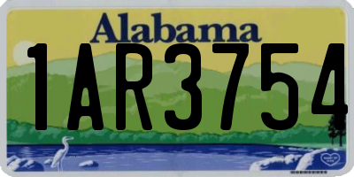 AL license plate 1AR3754