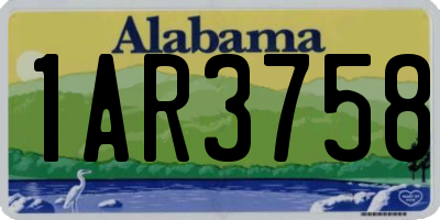 AL license plate 1AR3758