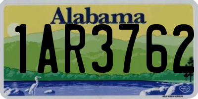 AL license plate 1AR3762