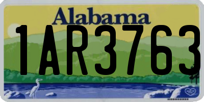 AL license plate 1AR3763