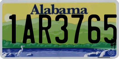 AL license plate 1AR3765