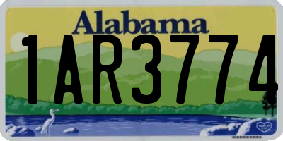AL license plate 1AR3774