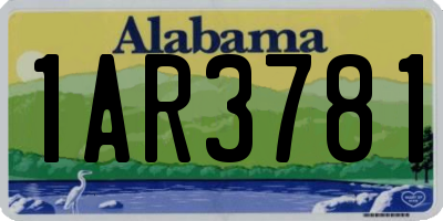 AL license plate 1AR3781