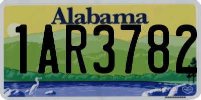 AL license plate 1AR3782