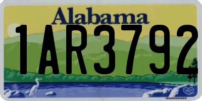 AL license plate 1AR3792