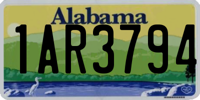 AL license plate 1AR3794